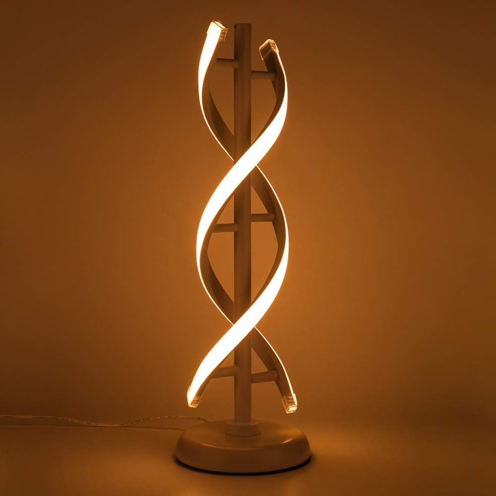 Double Spiral LED Table Lamp | 12W - White