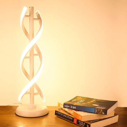 Double Spiral LED Table Lamp | 12W - White